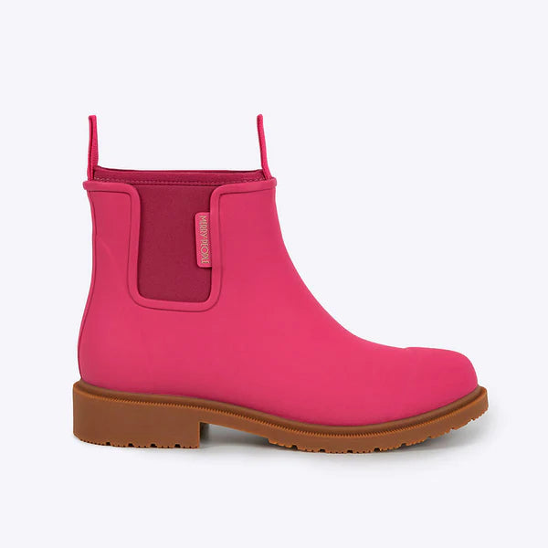 Merry People Bobbi Fuchsia Pink Ankle Wellington Boot