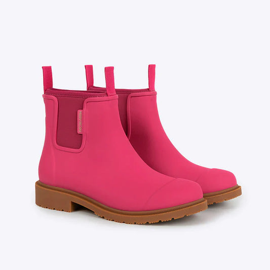 Merry People Bobbi Fuchsia Pink Ankle Wellington Boot