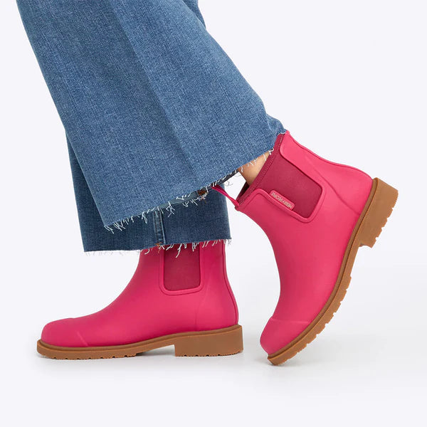 Merry People Bobbi Fuchsia Pink Ankle Wellington Boot