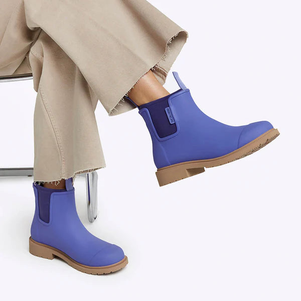 Merry People Bobbi Violet Blue Ankle Wellington Boot
