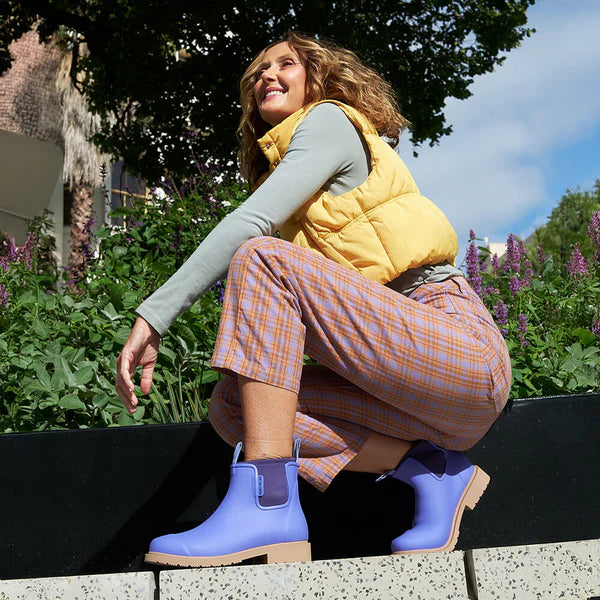 Merry People Bobbi Violet Blue Ankle Wellington Boot