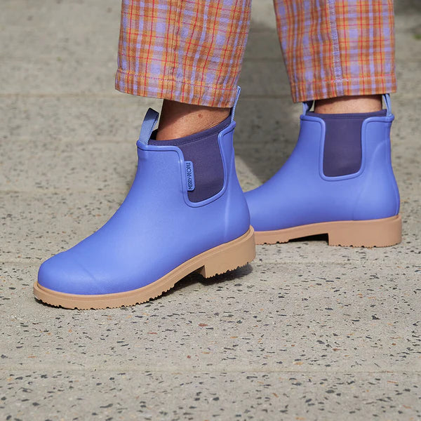 Merry People Bobbi Violet Blue Ankle Wellington Boot