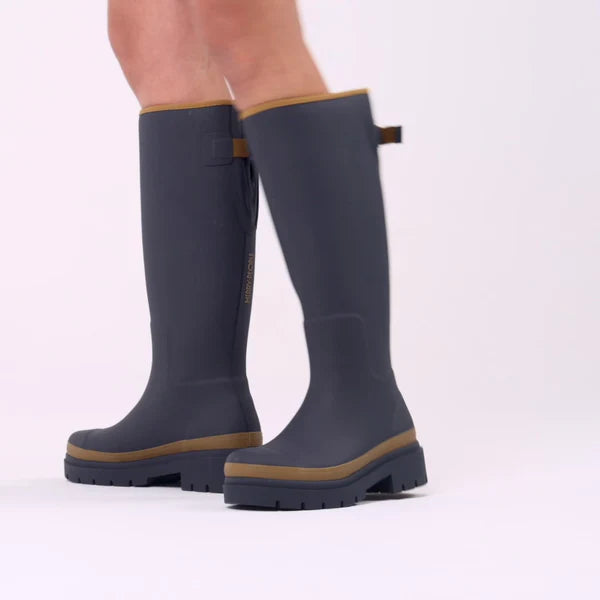 Merry People Fergie Tall Wellington Boot - Oxford Blue