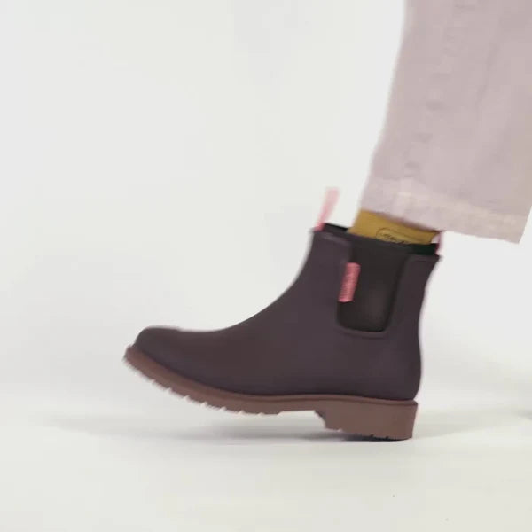 Merry People Bobbi Mocha Pink Ankle Wellington Boot