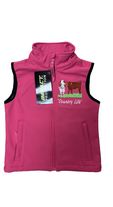 Kids Impact Pink Softshell Bodywarmer – Farm