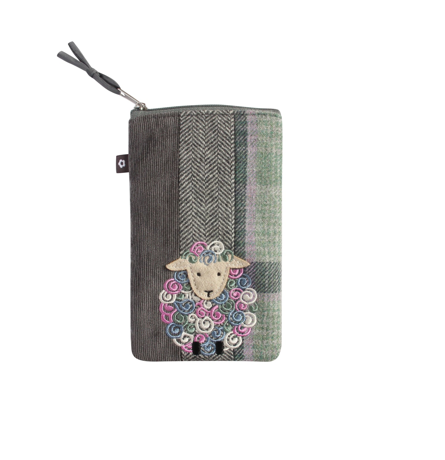 Earth Squared - Tweed Applique Sheep Eye Glasses Case