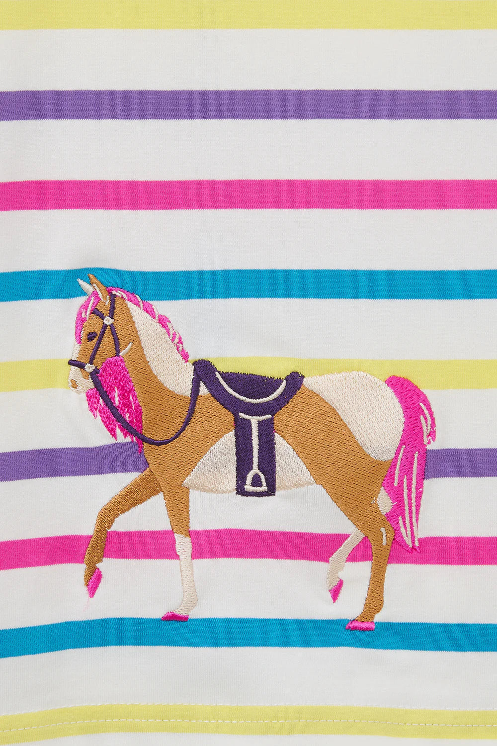 Lighthouse Causeway L/S Top - Multi Stripe Horse