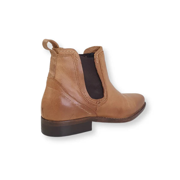 Escape Kids Austin Tan Leather Chelsea Boots