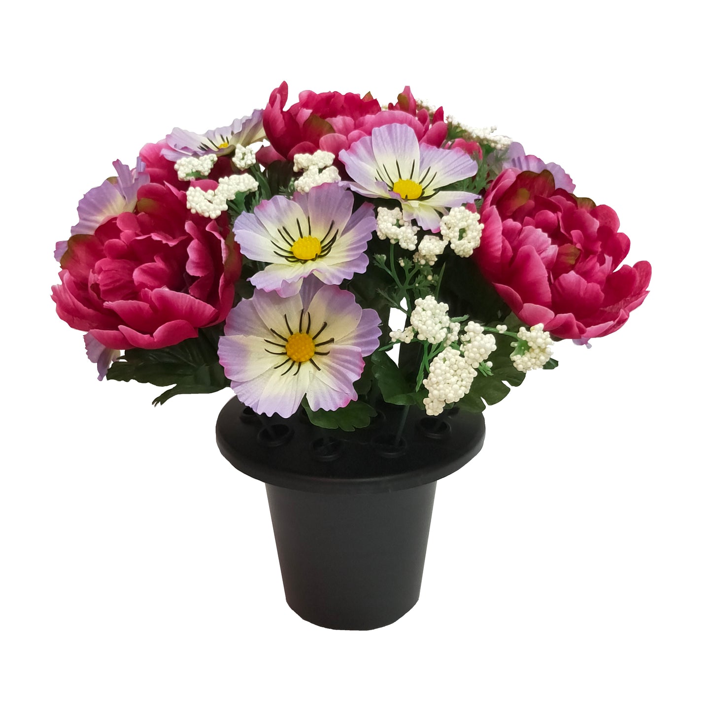 Beauty / Lilac Peony Anemone Flower Grave Pot 25 cm - FB406SY