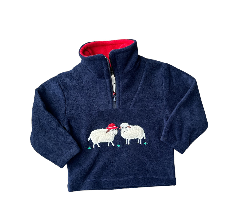 Kids Sheep Fleece in Navy