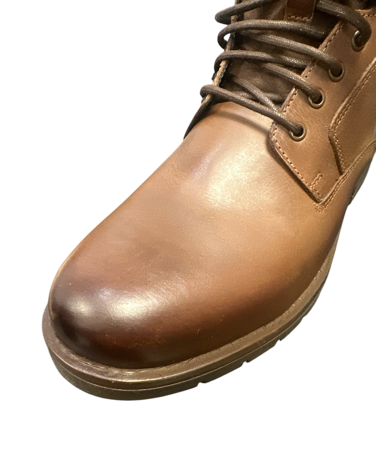 Corrib Jones Cognac Lace/Zip Leather Boots