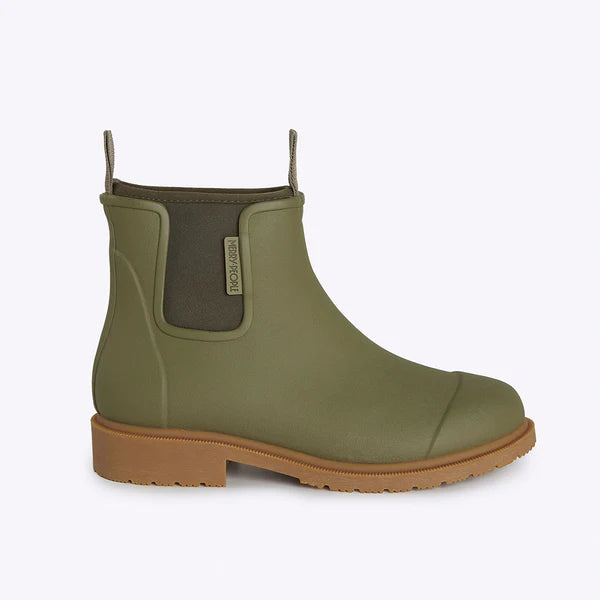 Merry People Bobbi Khaki Green Ankle Wellington Boot