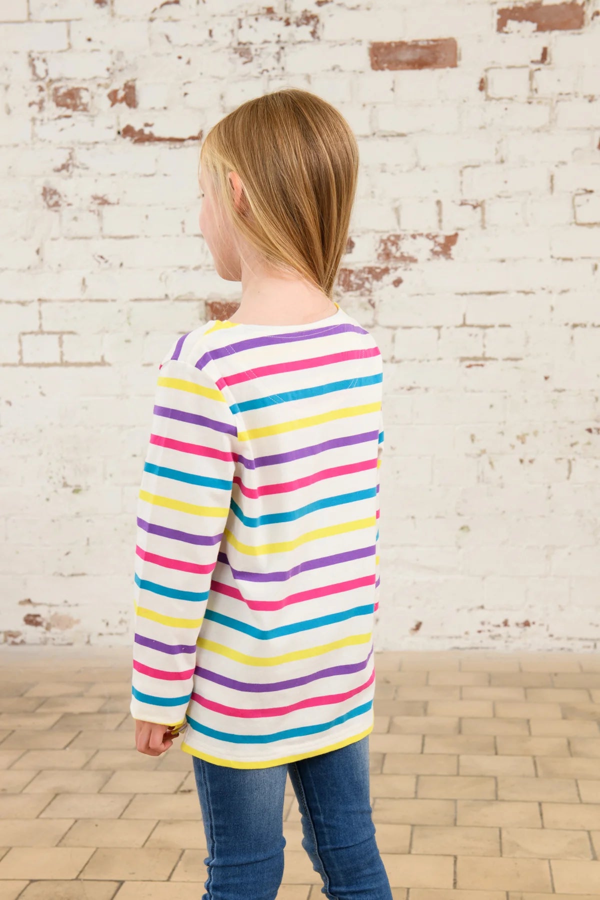 Lighthouse Causeway L/S Top - Multi Stripe Horse
