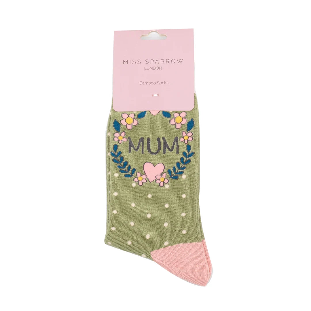 Miss Sparrow Mum Floral Wreath Moss