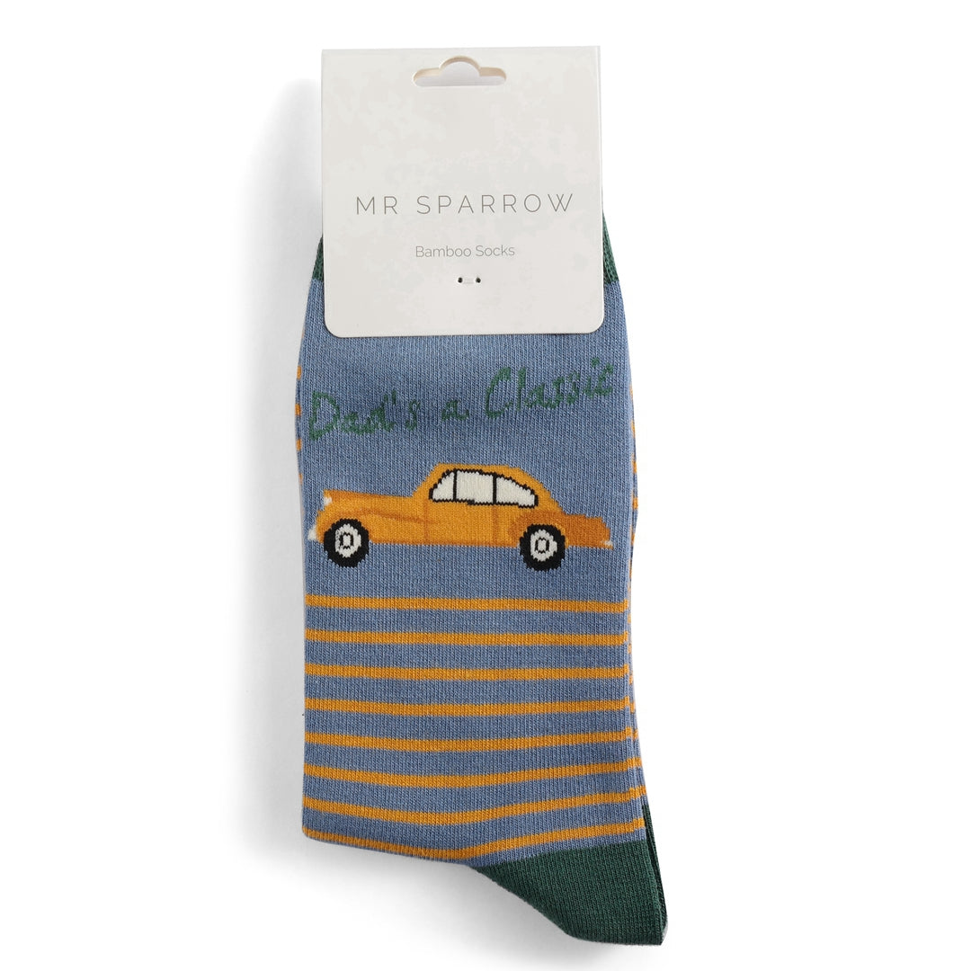 Mr Sparrow Dad`s a Classic Denim Bamboo Socks