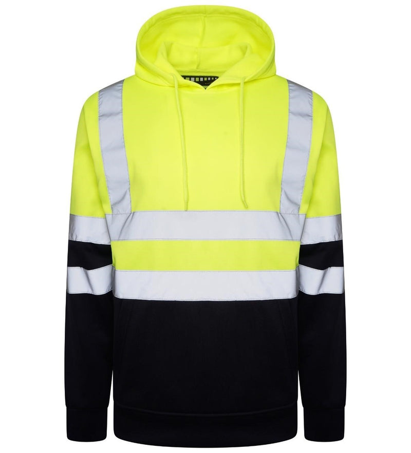 Adults Premium Hi Vis 2 Tone Hoodie – Yellow