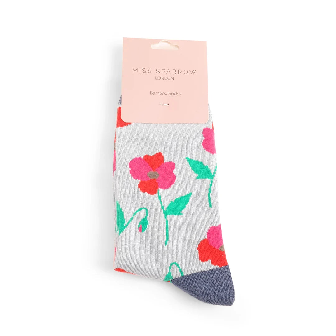 Miss Sparrow Poppy Socks Powder Blue