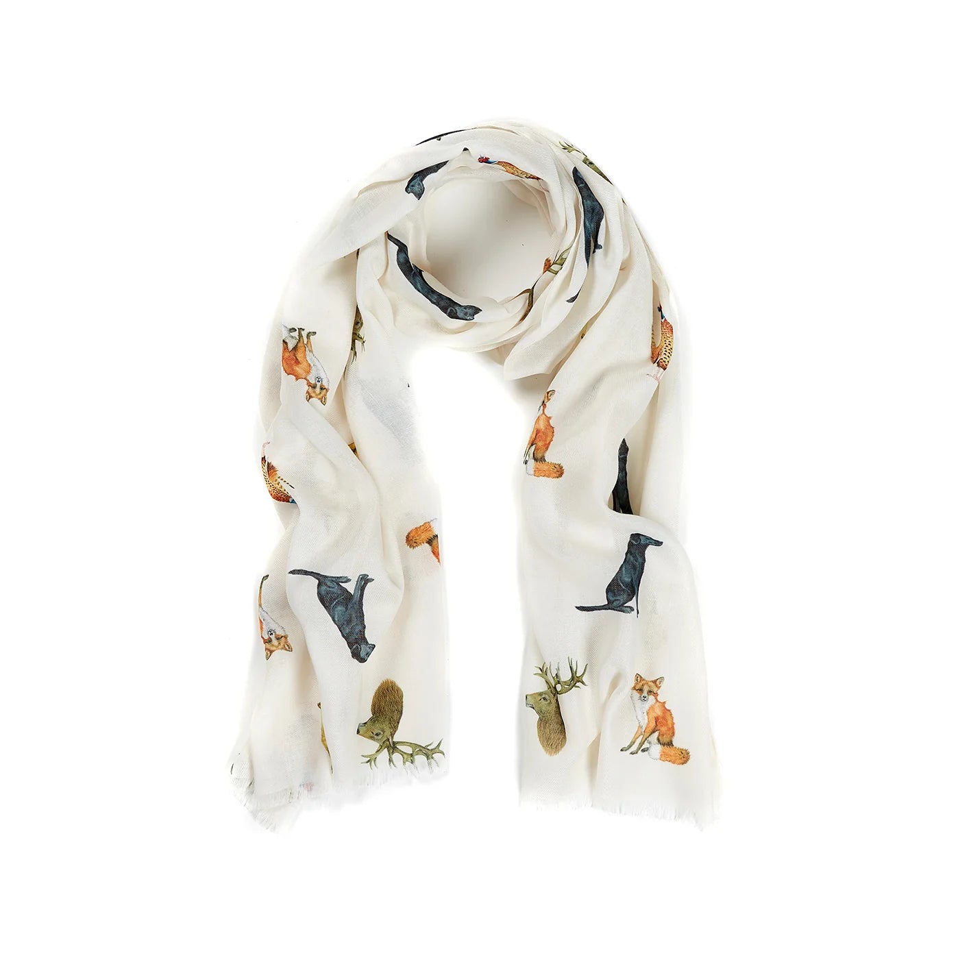 Country Animals Scarf - At Home in The Country
