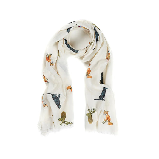 Country Animals Scarf - At Home in The Country