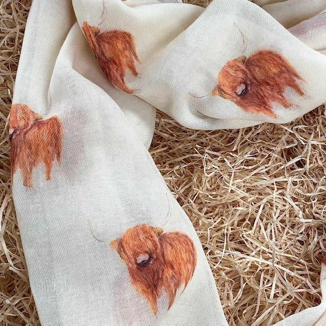 Highland Cow Scarf - At Home in The Country