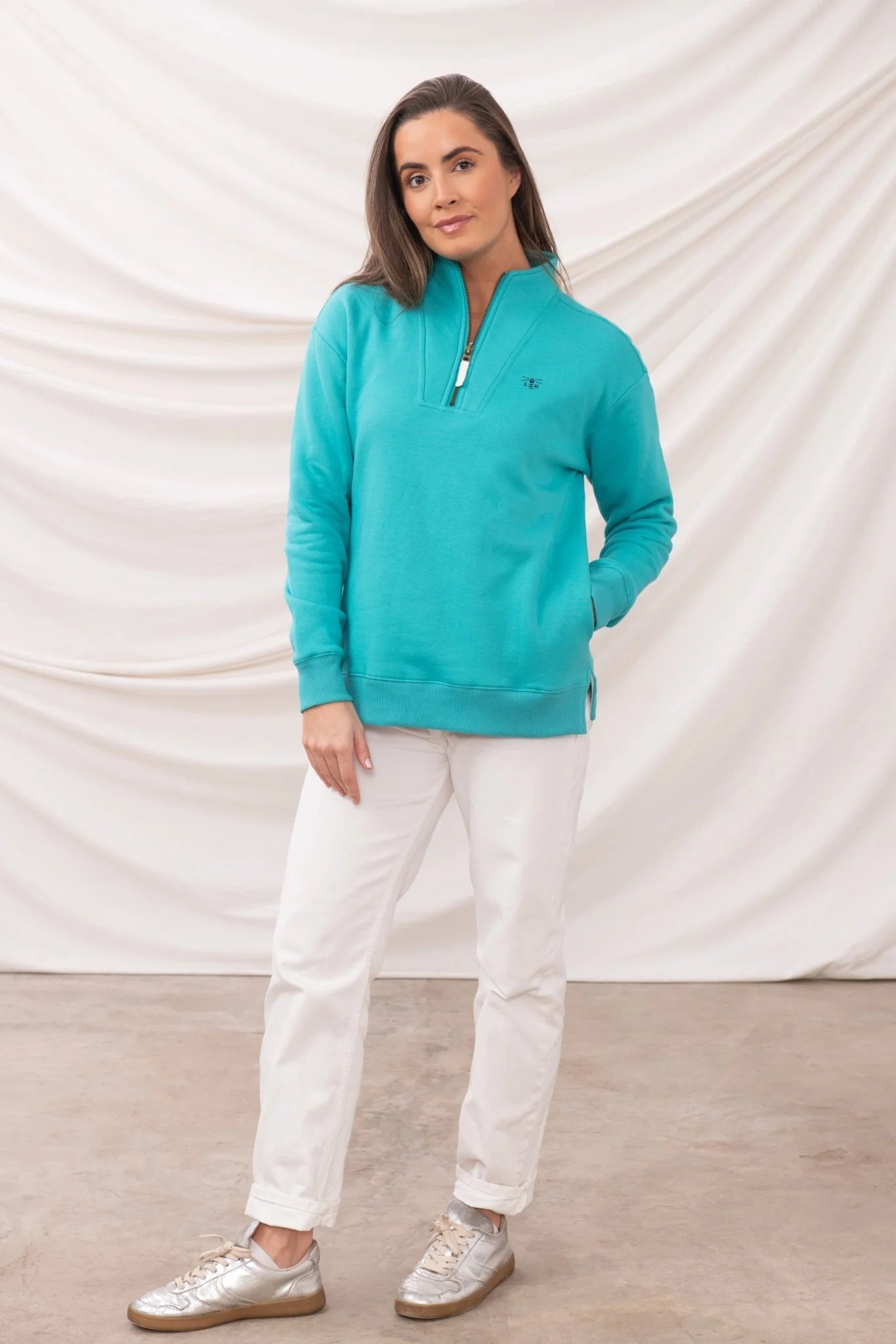 Lighthouse Coral Jersey - Soft Teal