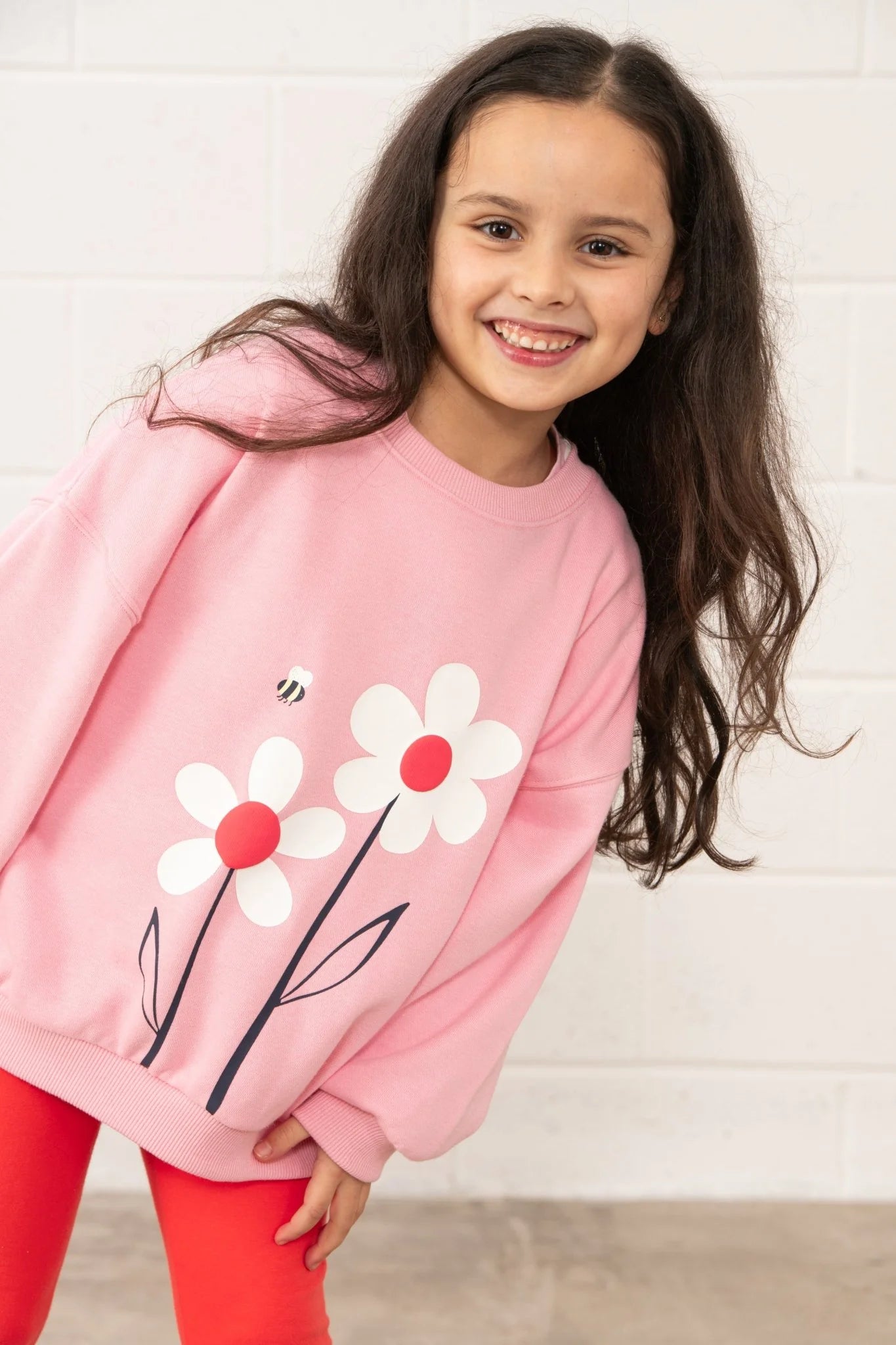 Lighthouse Flora Sweatshirt - Dusky Pink & Flowers