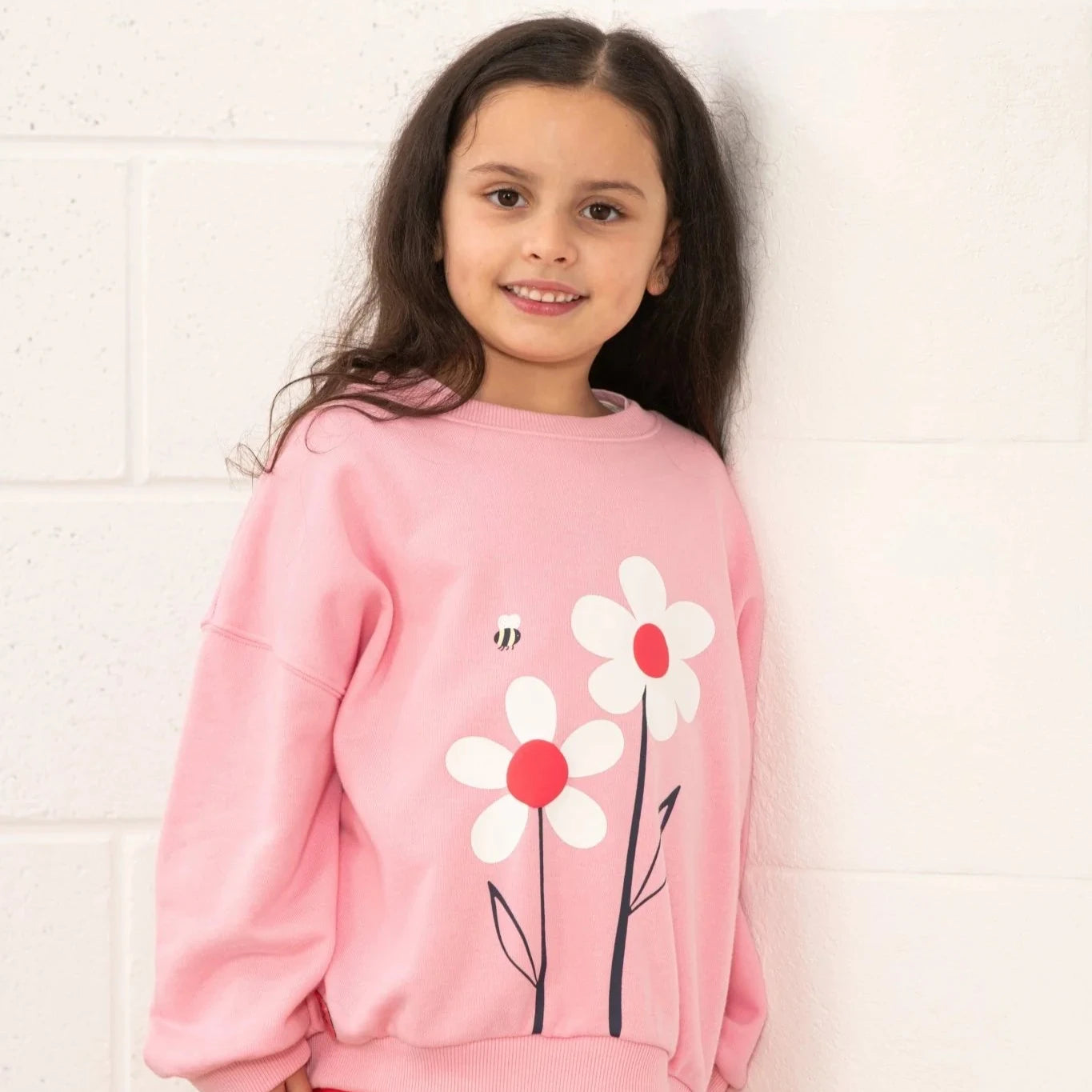 Lighthouse Flora Sweatshirt - Dusky Pink & Flowers