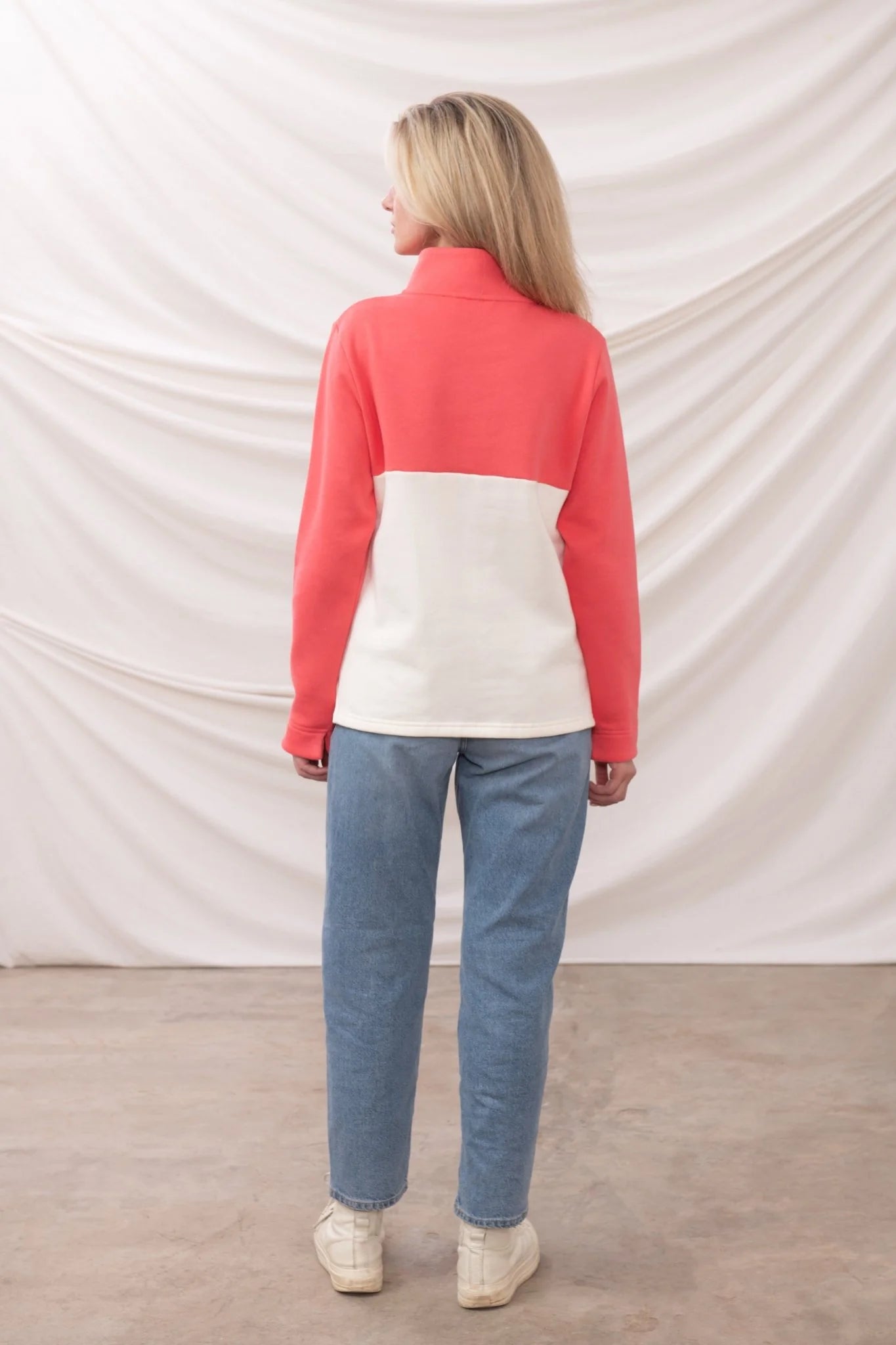 Lighthouse Haven Jersey - Coconut Deep Coral