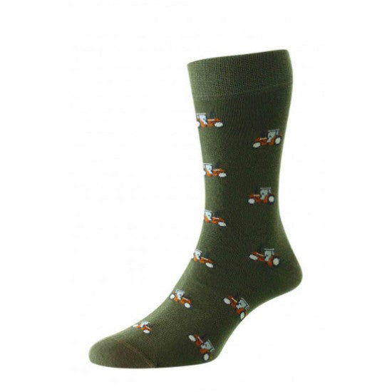 Classic Tractor Design Cotton Socks