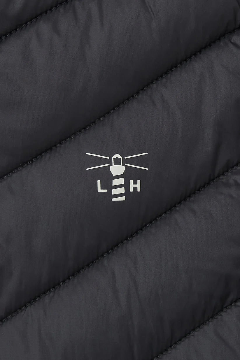Lighthouse Laurel Coat in Black (Silver Logo)