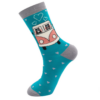 Miss Sparrow Road Trip Cats Socks Teal
