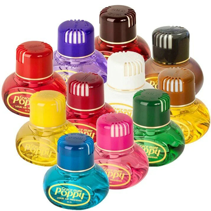 Gracemate Poppy Air Fresheners - Cherry ,Cattleya ,Strawberry  ,Citrus ,Gardenia ,Freesia ,Pine ,Lavender ,Hibiscus ,Vanilla ,Jasmin