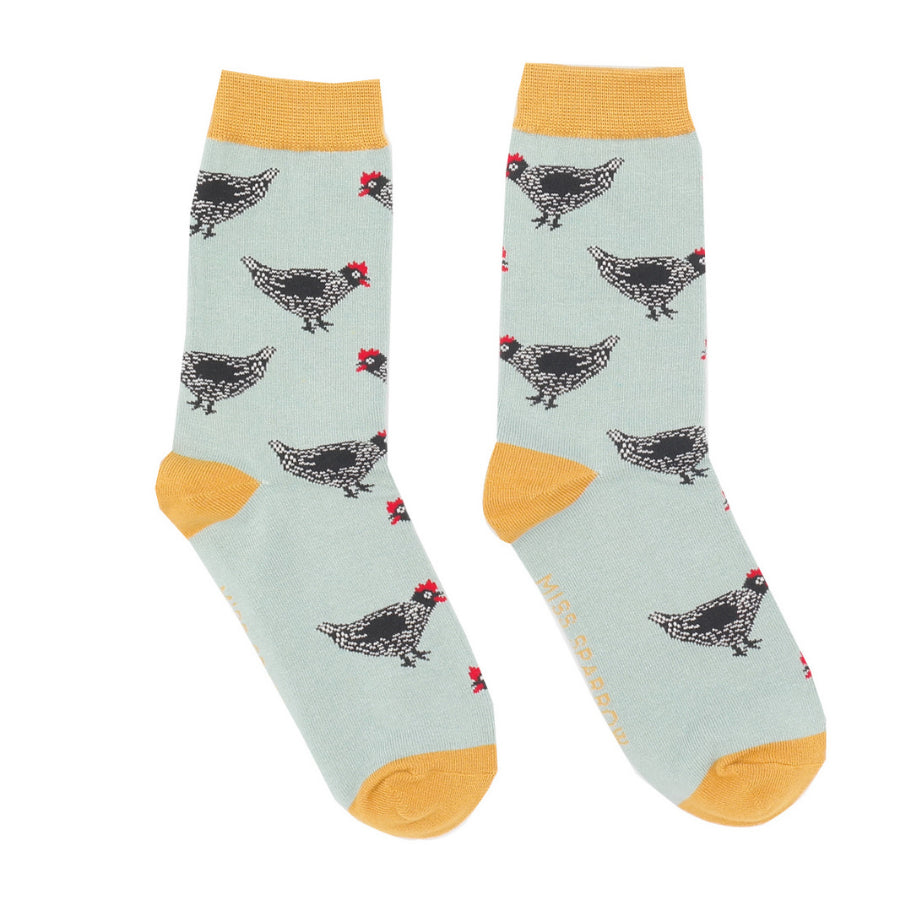 Miss Sparrow Hen Duck Egg Bamboo Socks