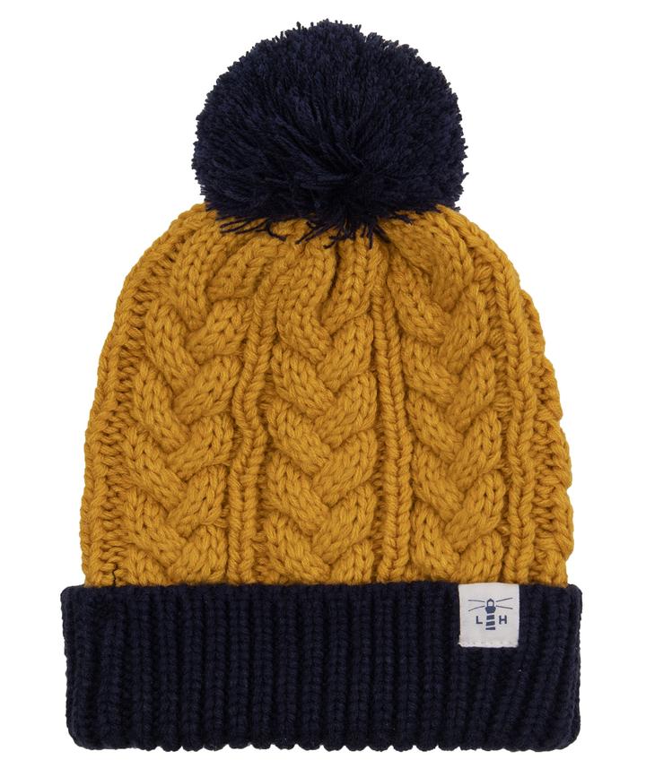Lighthouse Hannah Bobble Hat in Sunrise / Navy