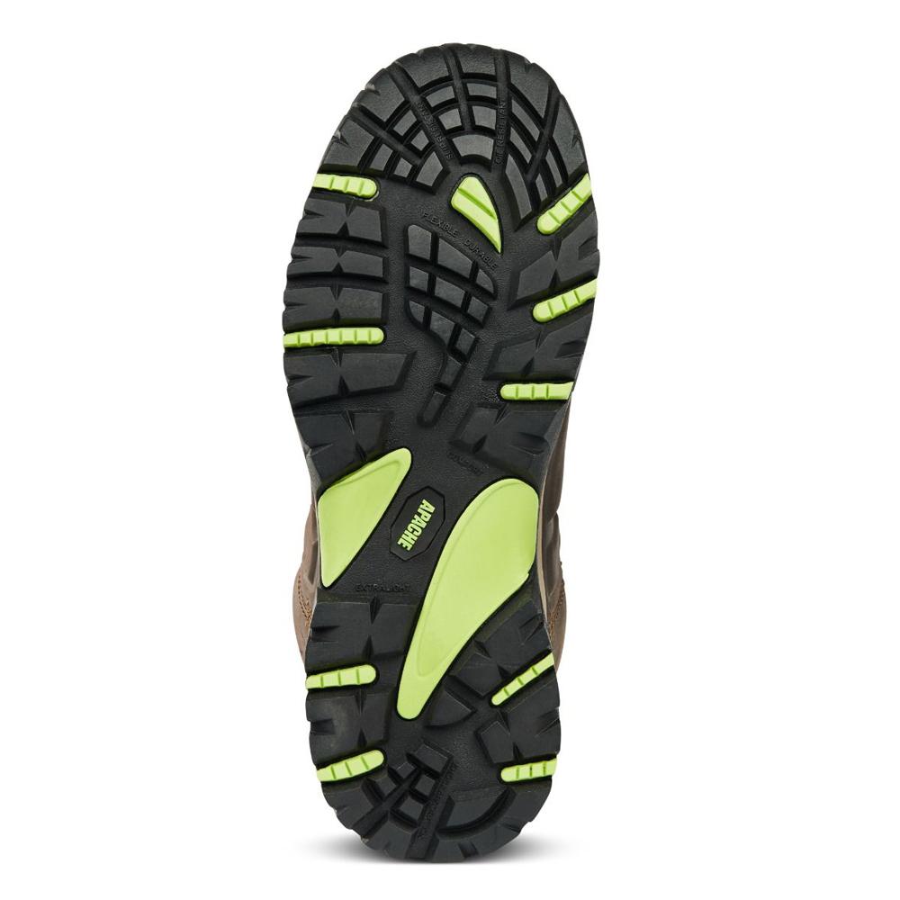 Apache Neptune Brown Leather Lace up Work Boots