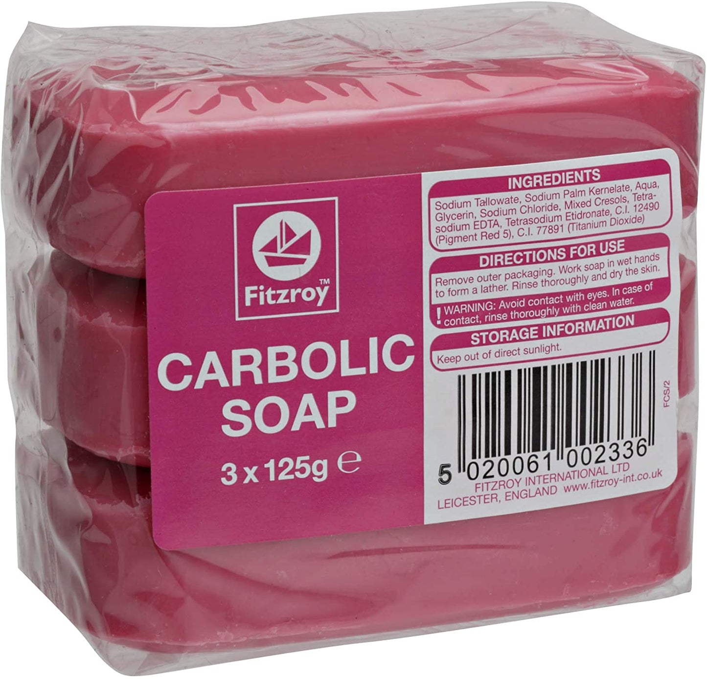 FITZROY CARBOLIC SOAP   3 x 125g