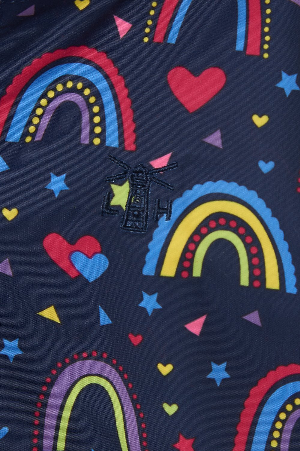 Lighthouse Girls Amelia Rainbow Print Coat
