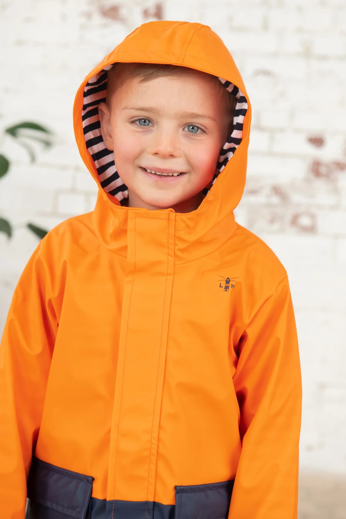 Lighthouse Anchor - Waterproof Jacket Navy/Orange