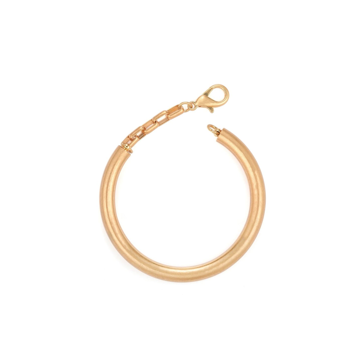 Shackle - Yellow Gold Bangle Bracelet - from Frinkle
