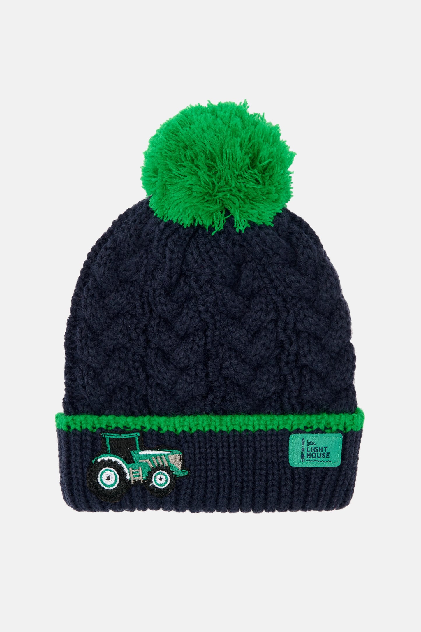 Lighthouse Children’s Bobbie Bobble Hat - Green Tractor