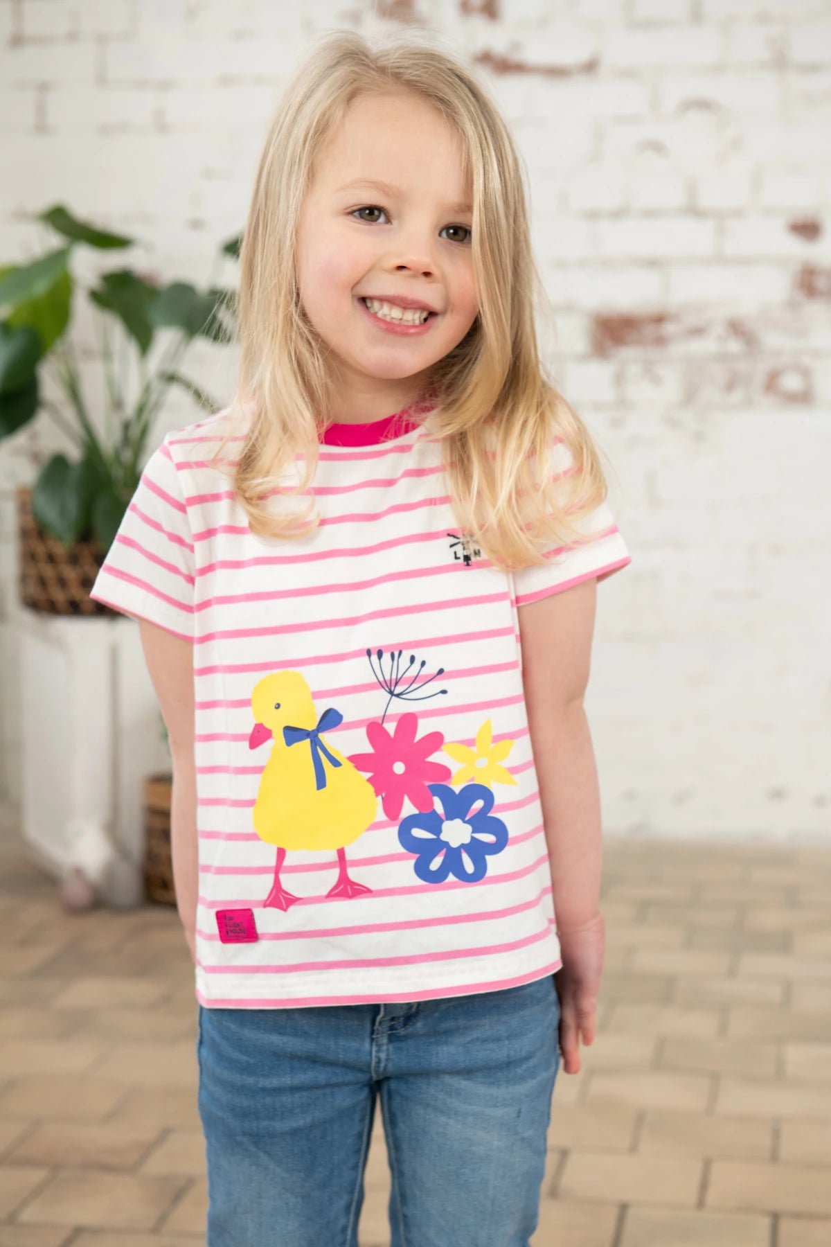 Lighthouse Causeway Kids T-Shirt - Sweet Pea Stripe Chick