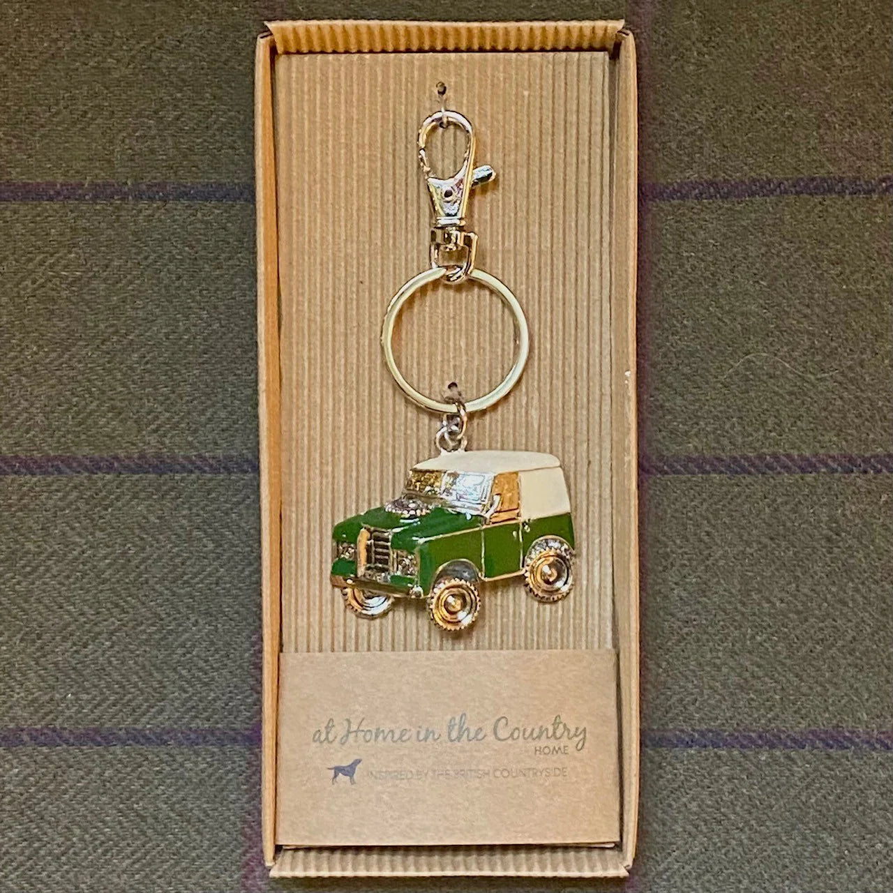 Green Vintage 4x4 Jeep - Key Ring