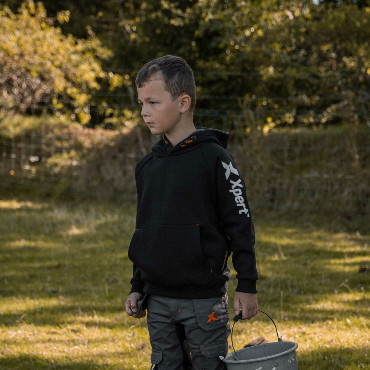 Xpert Pro Junior / Kids Pullover Hoodie in Black