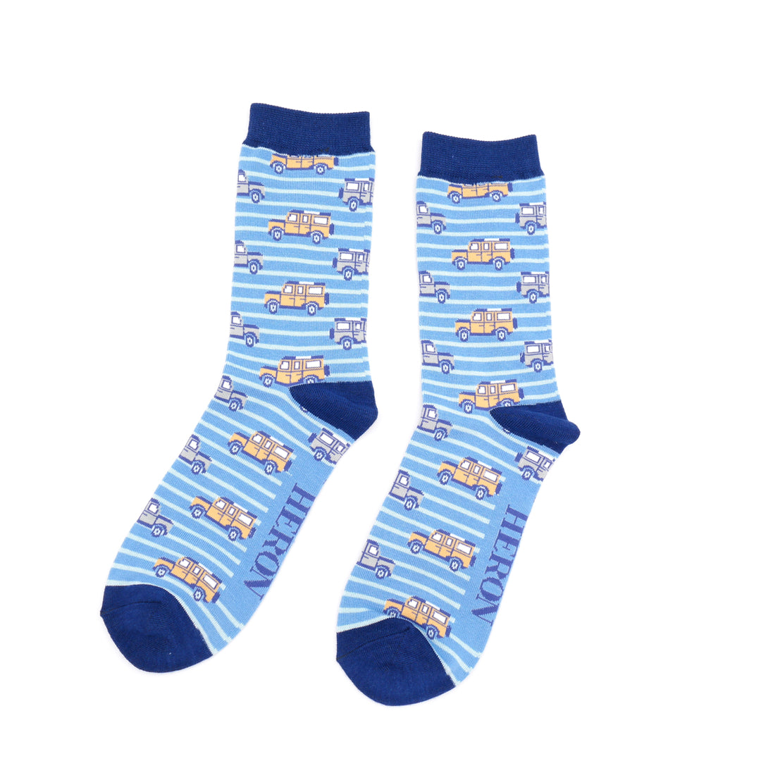 Mr Heron 4x4 Stripes Socks Denim