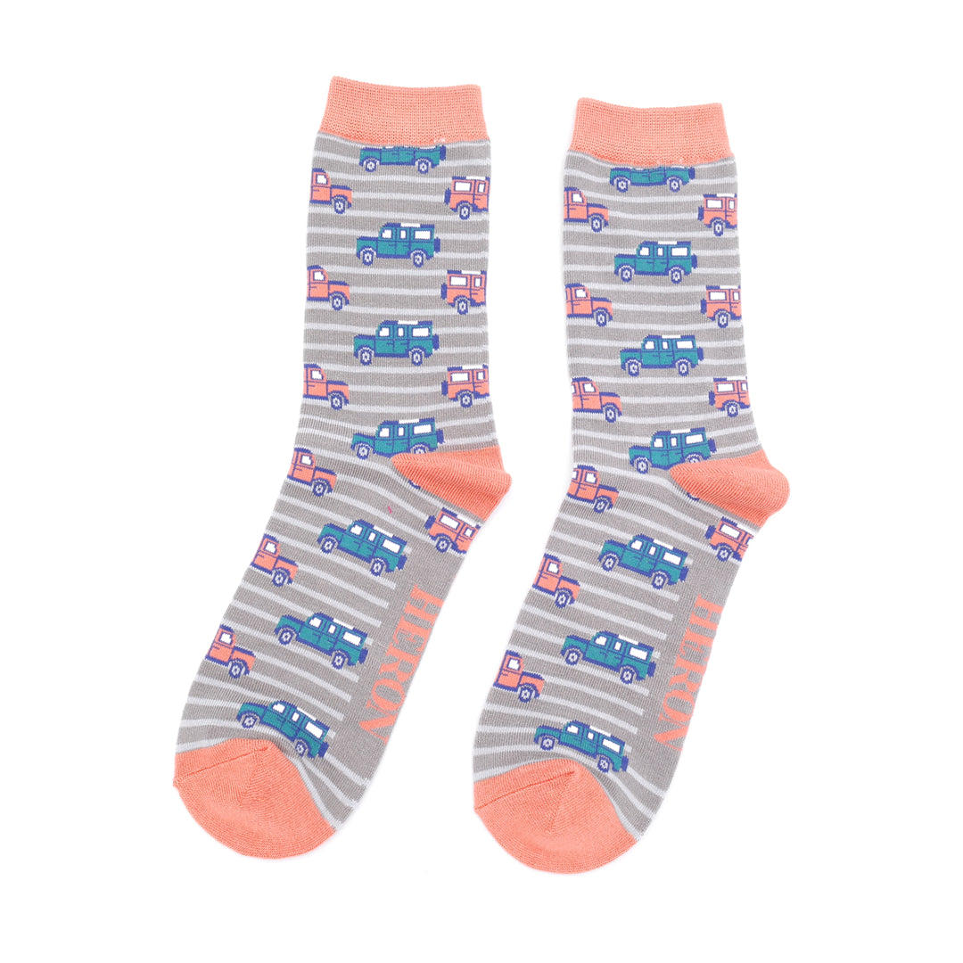 Mr Heron 4x4 Stripes Socks Grey
