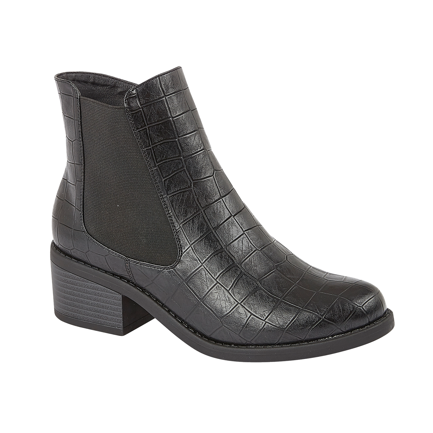 Ladies Olsen Black Croc Boots