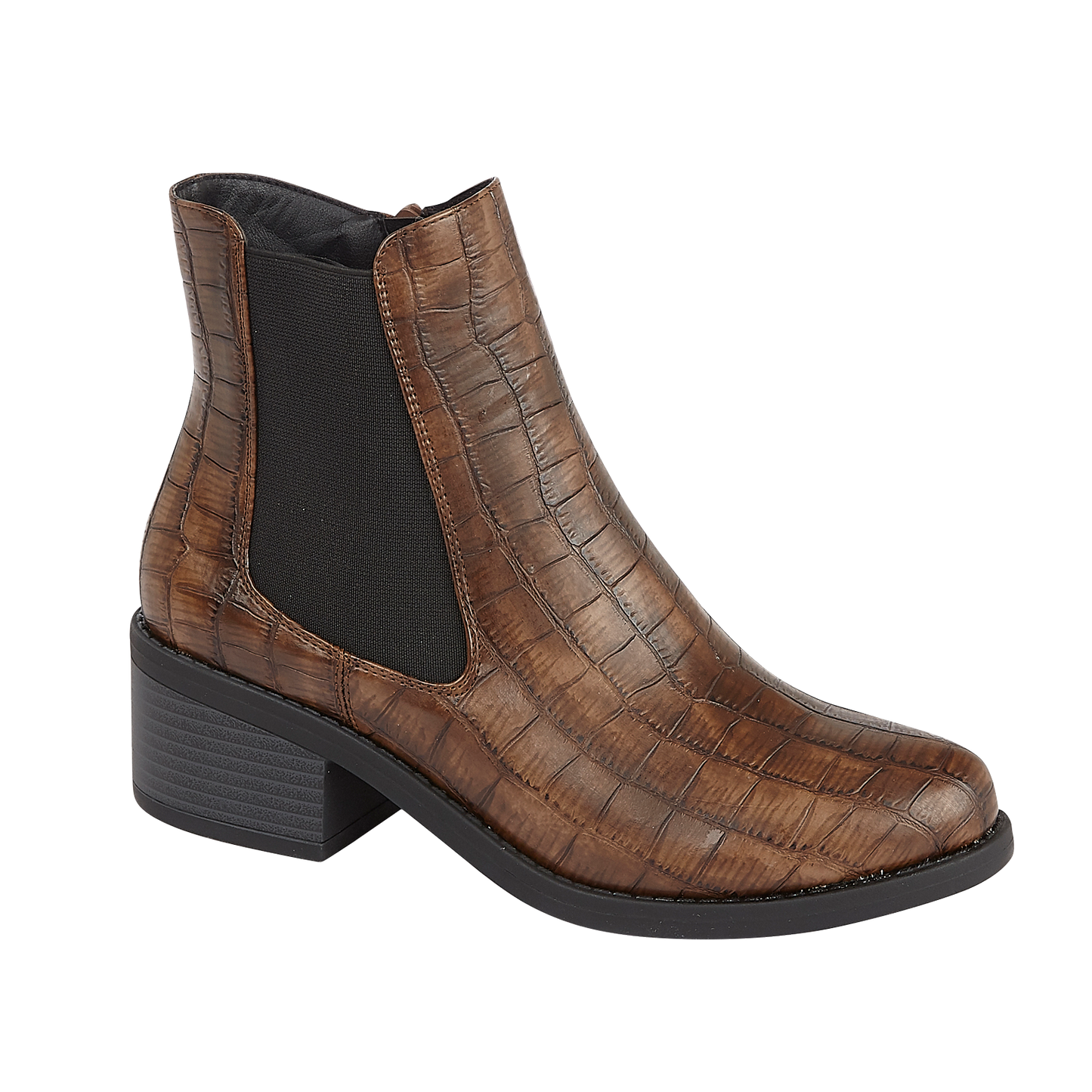 Ladies Olsen Brown Croc Boots