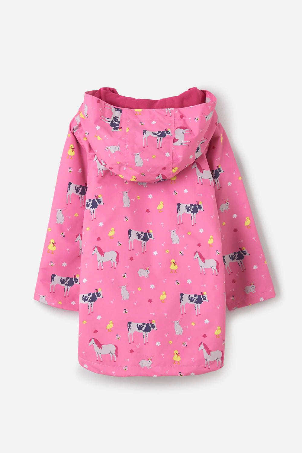 Lighthouse Girls Olivia Waterproof Coat Sweet Pea Farm Animal in Pink