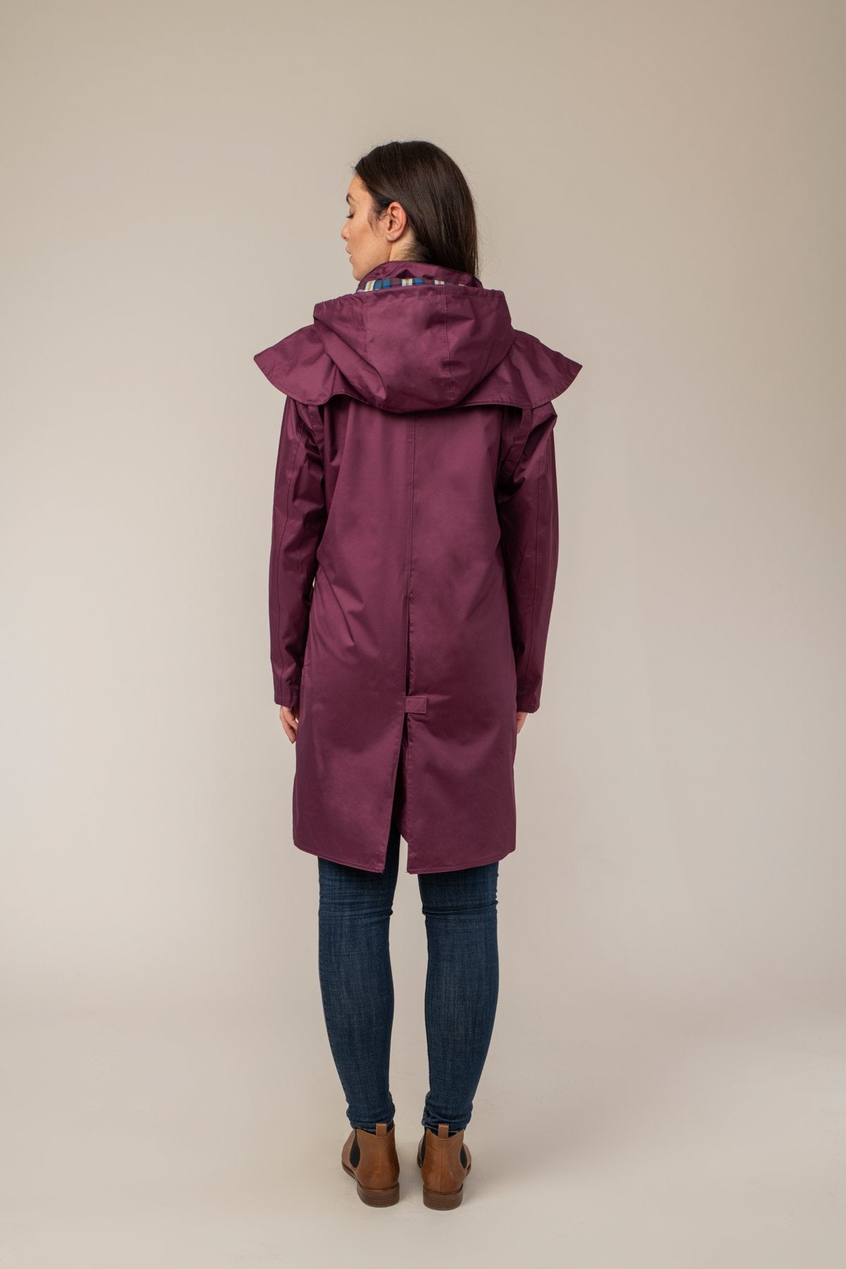 Lighthouse Outrider 3/4 Length Waterproof Raincoat - Plum