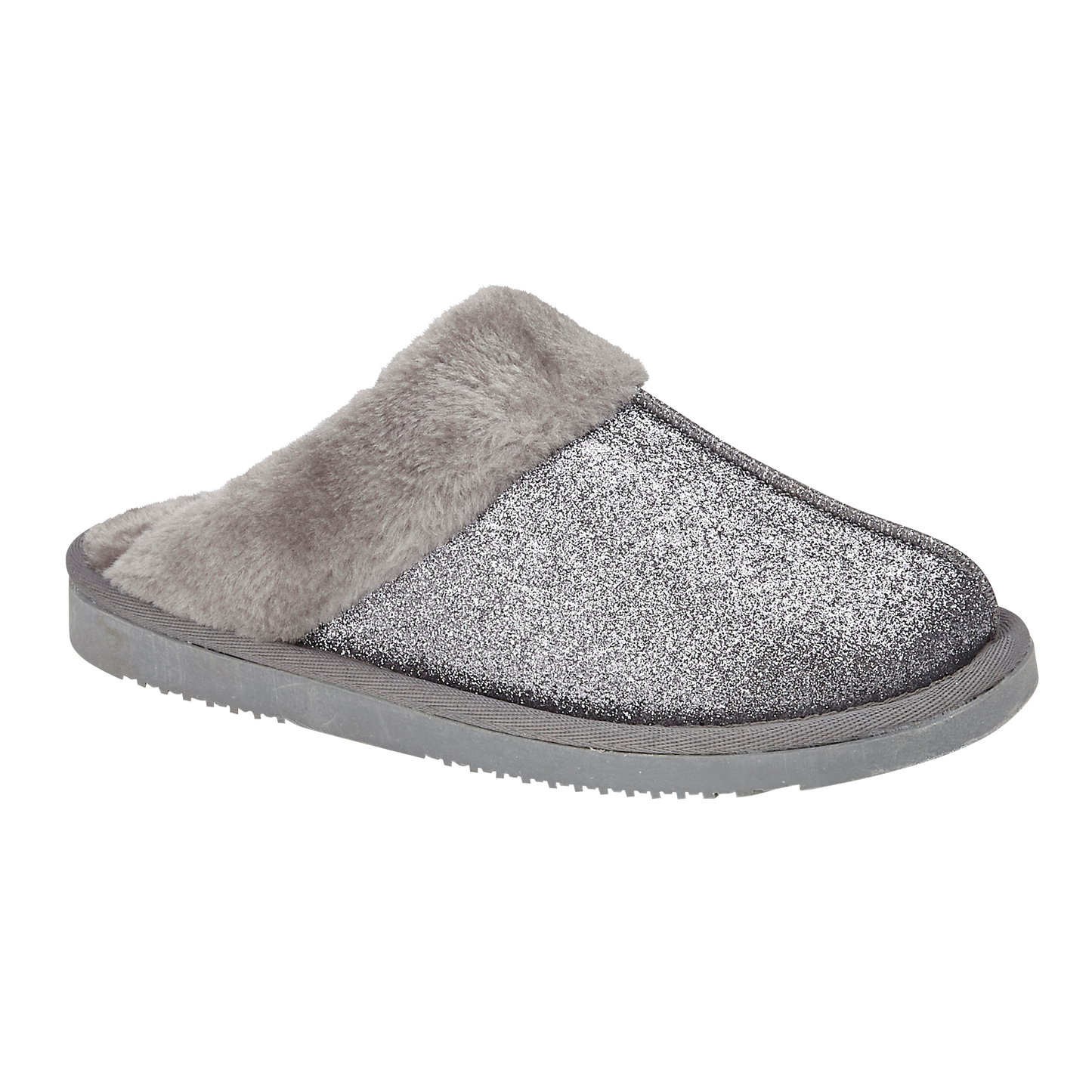 Ladies Sparkle Grey Mule